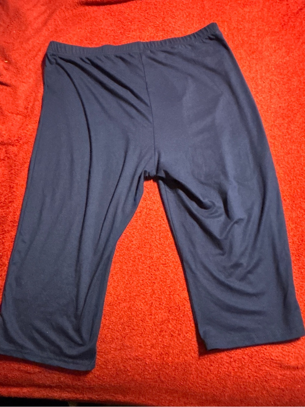 SHEIN Curve Navy Blue Stretch Knit Capri leggings size 2XL